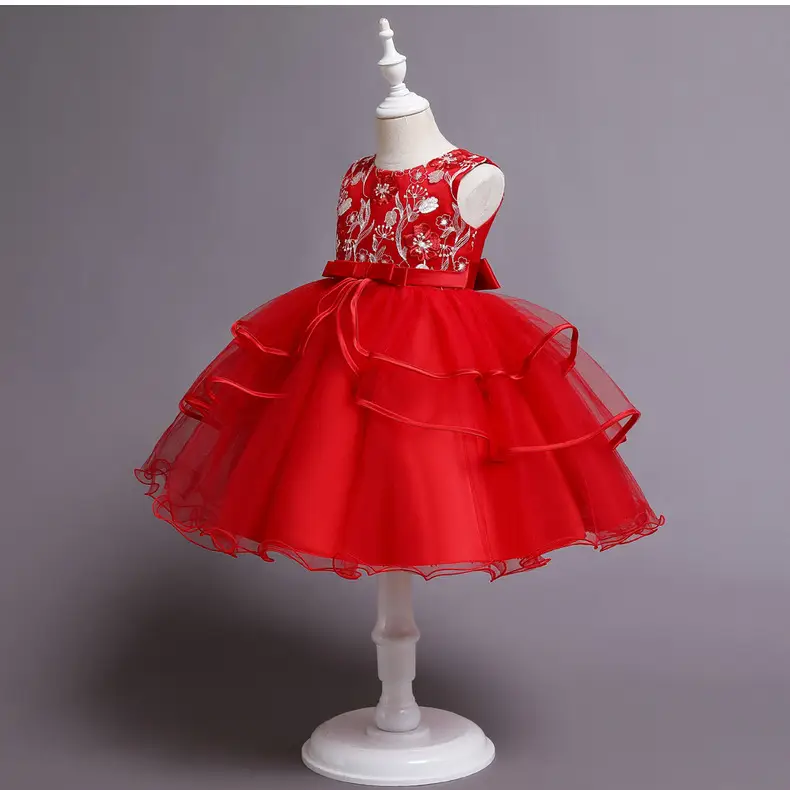 Blue Tulle Princess Dress for Girls Wedding Dance Party — feature 26