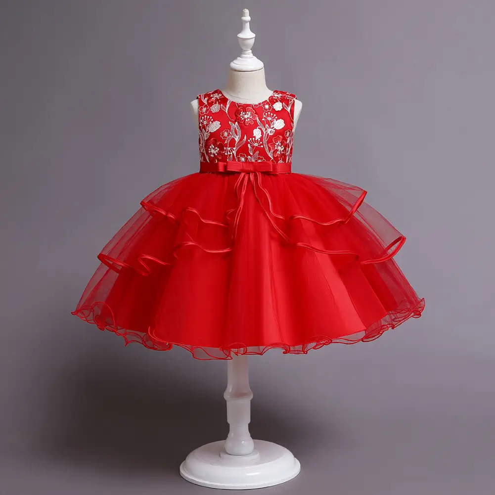 Blue Tulle Princess Dress for Girls Wedding Dance Party