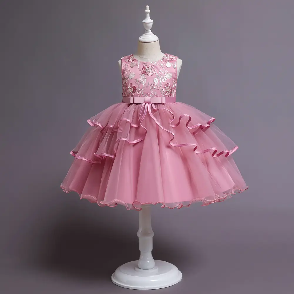 Blue Tulle Princess Dress for Girls Wedding Dance Party