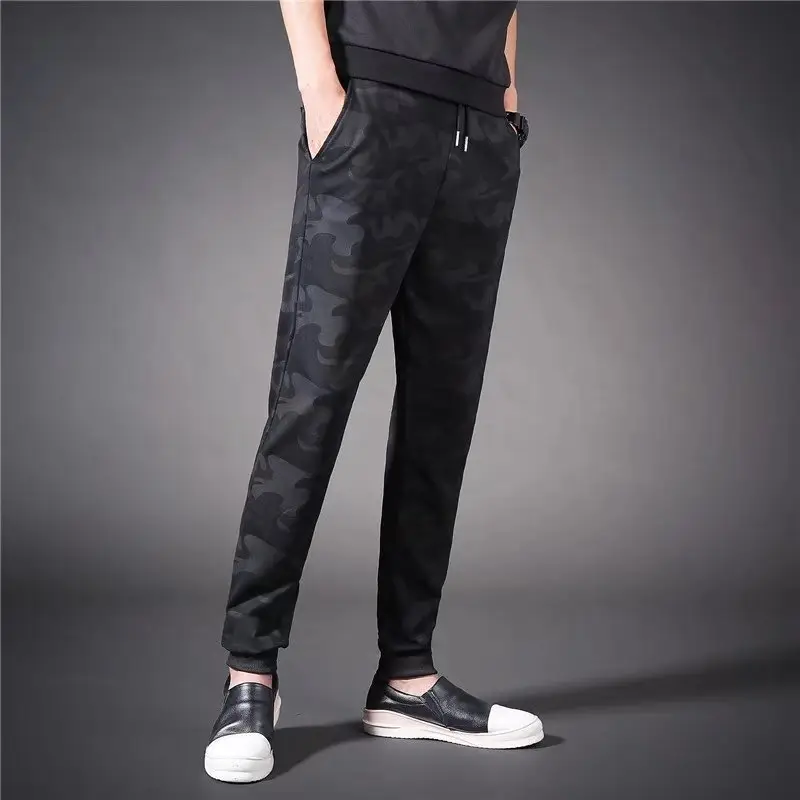 Men Black Harshap Velvet Camo Pants Harshap Thick — feature 2
