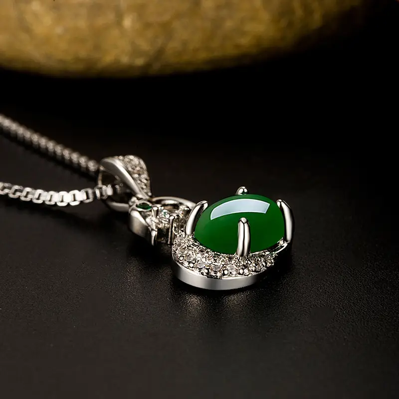 Korean Style Silver Chain Necklace with Swan Pendant - Image 7
