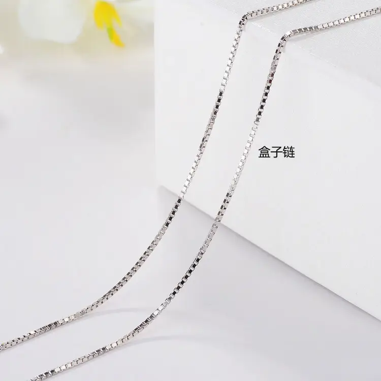 Korean Style Silver Chain Necklace with Swan Pendant - Image 2
