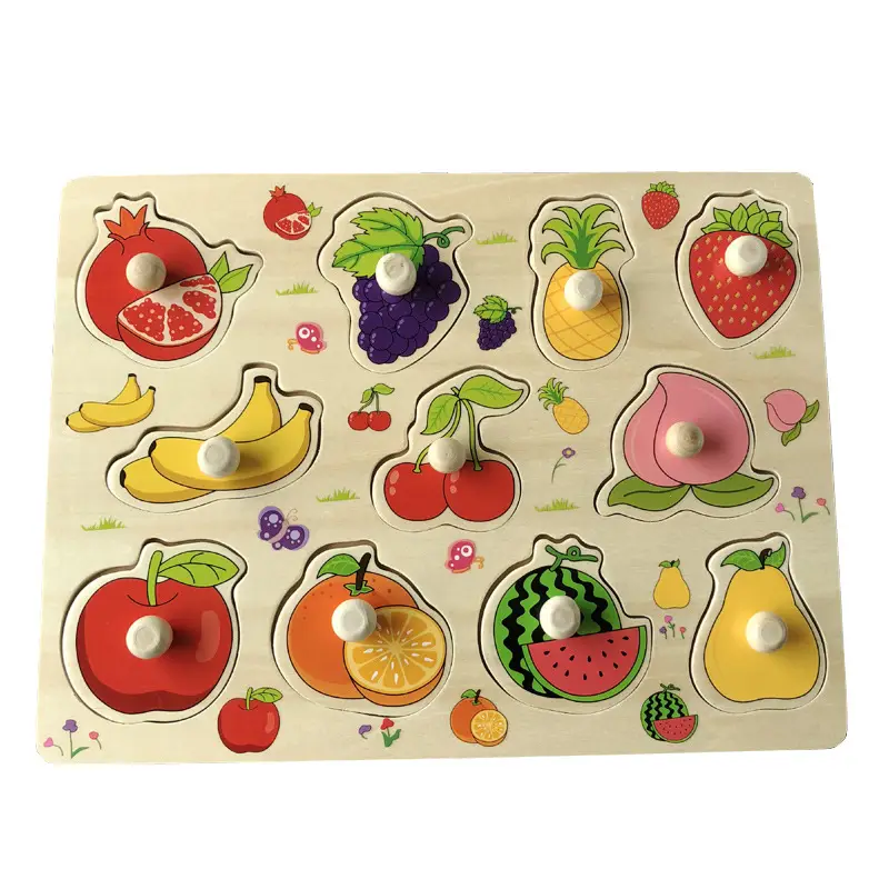 Montessori Fruit Puzzle Board for Kids Cognitive Learning - Image 6