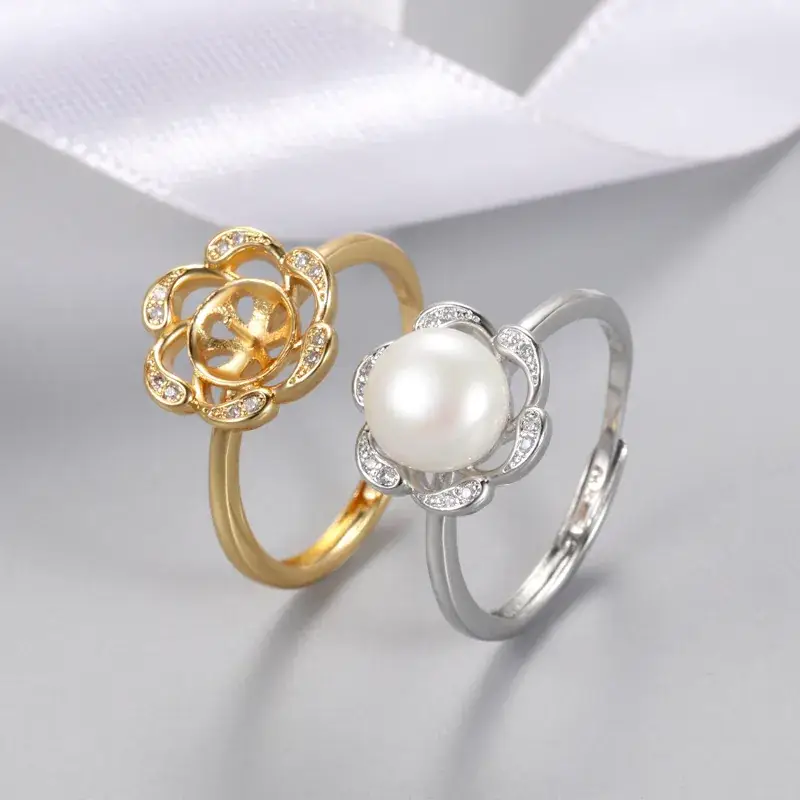 Gold Pearl Open Ring for Women Korean Style - Image 6