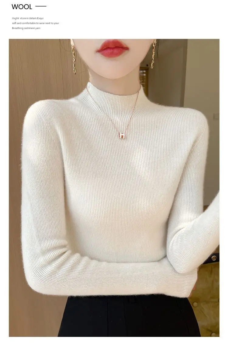 Women's Orange Velvet Knit Sweater Winter Classic — feature 20