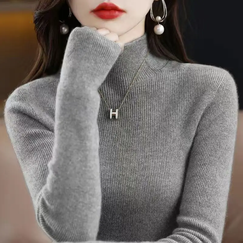Women's Orange Velvet Knit Sweater Winter Classic - Image 18