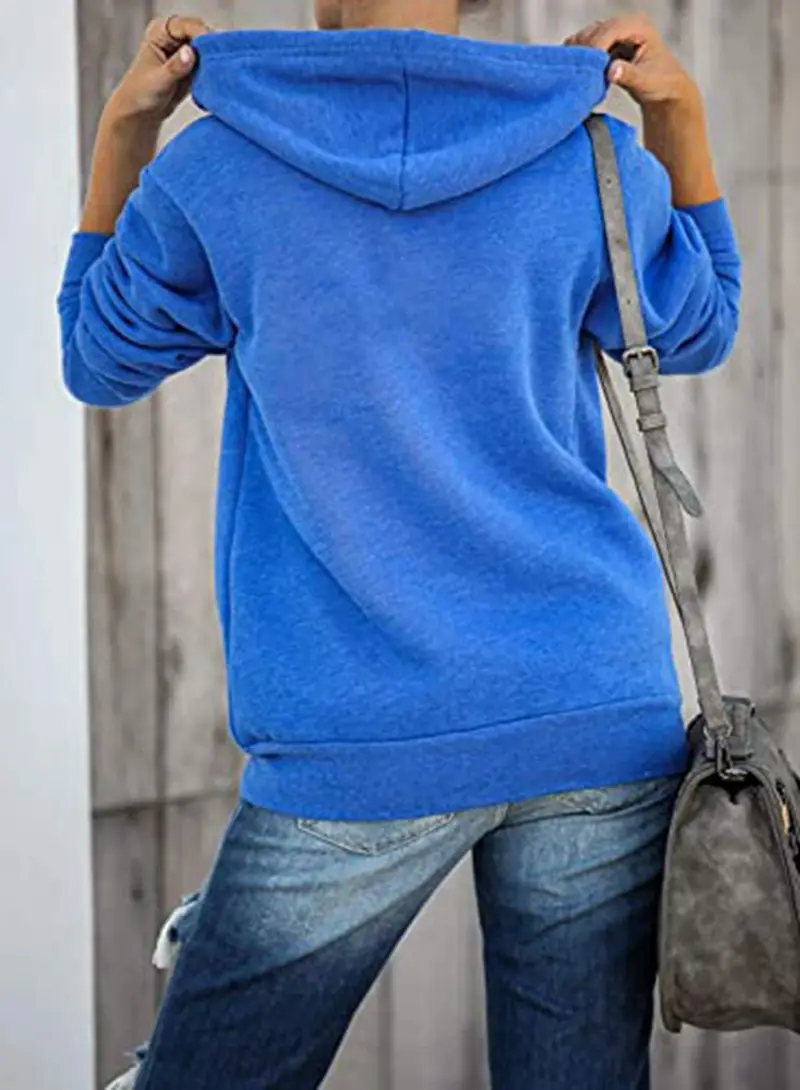 Pink Full Zip Hoodie for Women with Pocket & Drawstring — feature 21