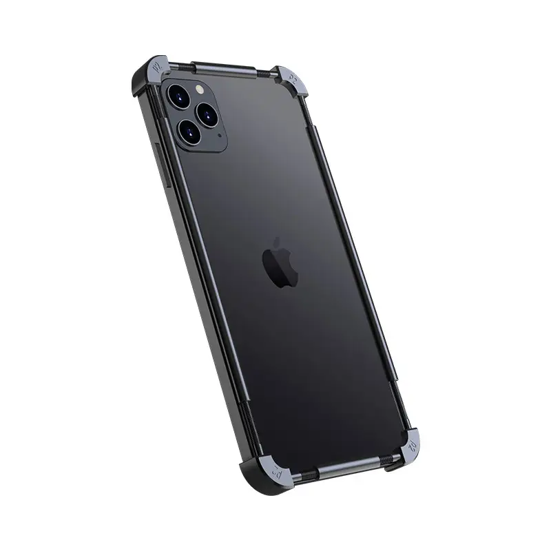 Apple 13 Pro Max Metal Frame Phone Case Black - Image 13