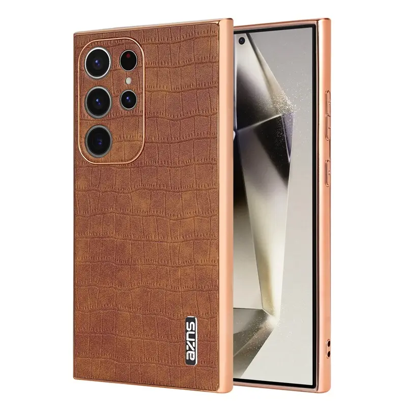 Samsung S25 Ultra Croc Phone Case Rose Gold 360° - Image 5