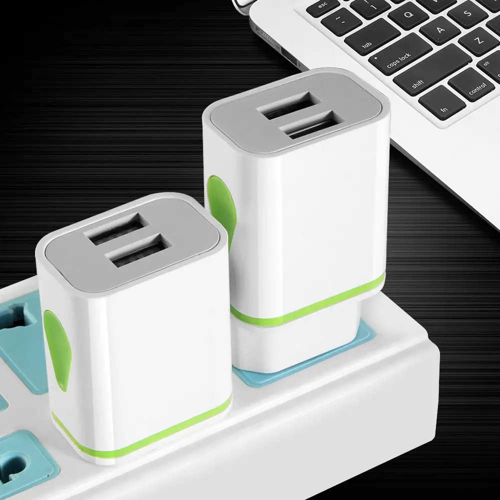 Dual USB Wall Charger with LED Light & EU Gauge - Image 3