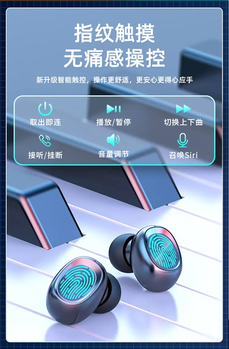 279 Mini Bluetooth Headset Binaural English Power Display — feature 7