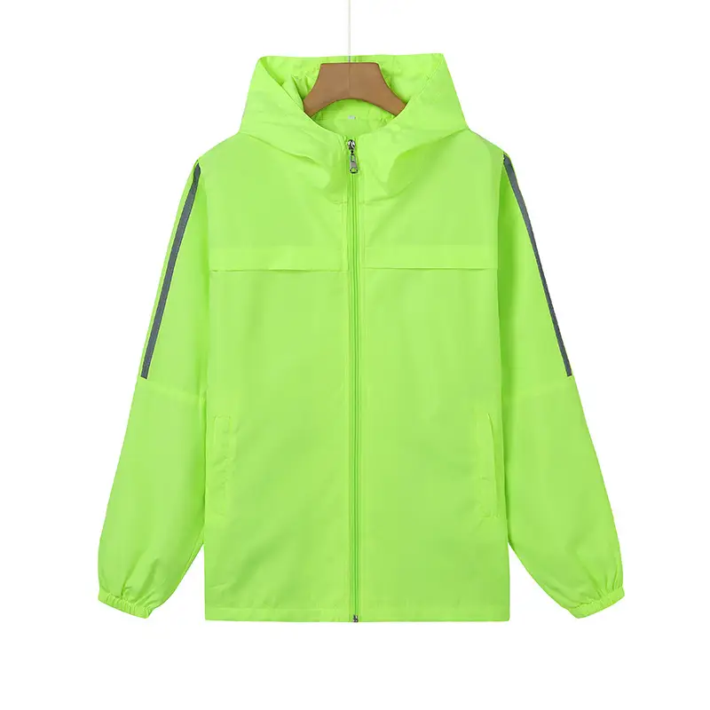 Black Full-Zip Hooded Trench Coat for Men Women - Image 8