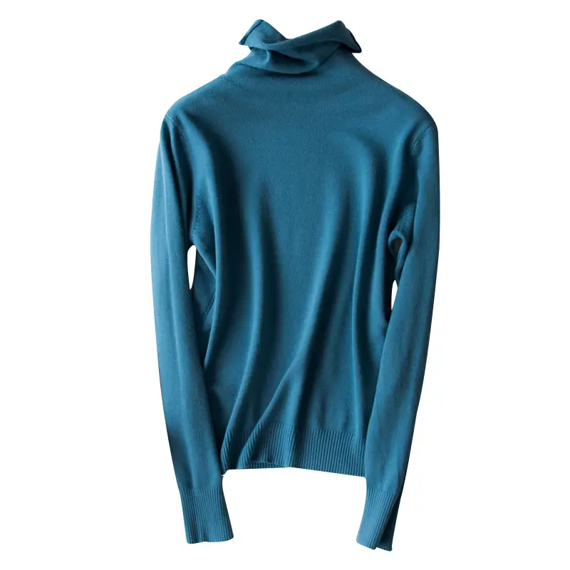 Women's Fall Woolen Collar Sweater Olive Green Slim Fit - Image 18