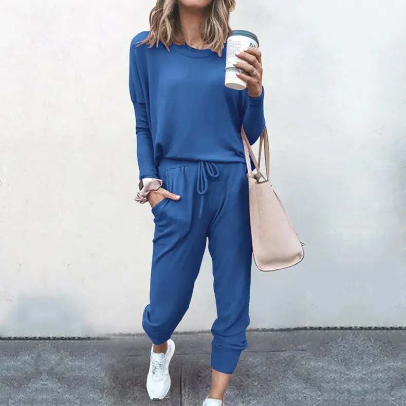 Women's Long Sleeve Sweatpants Set Multi Color Casual Set - Image 16