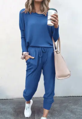 Women's Long Sleeve Sweatpants Set Multi Color Casual Set - Image 9