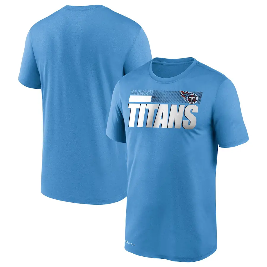 NFL Titans Men Navy T-Shirt Loose Large Quick Dry - Image 33