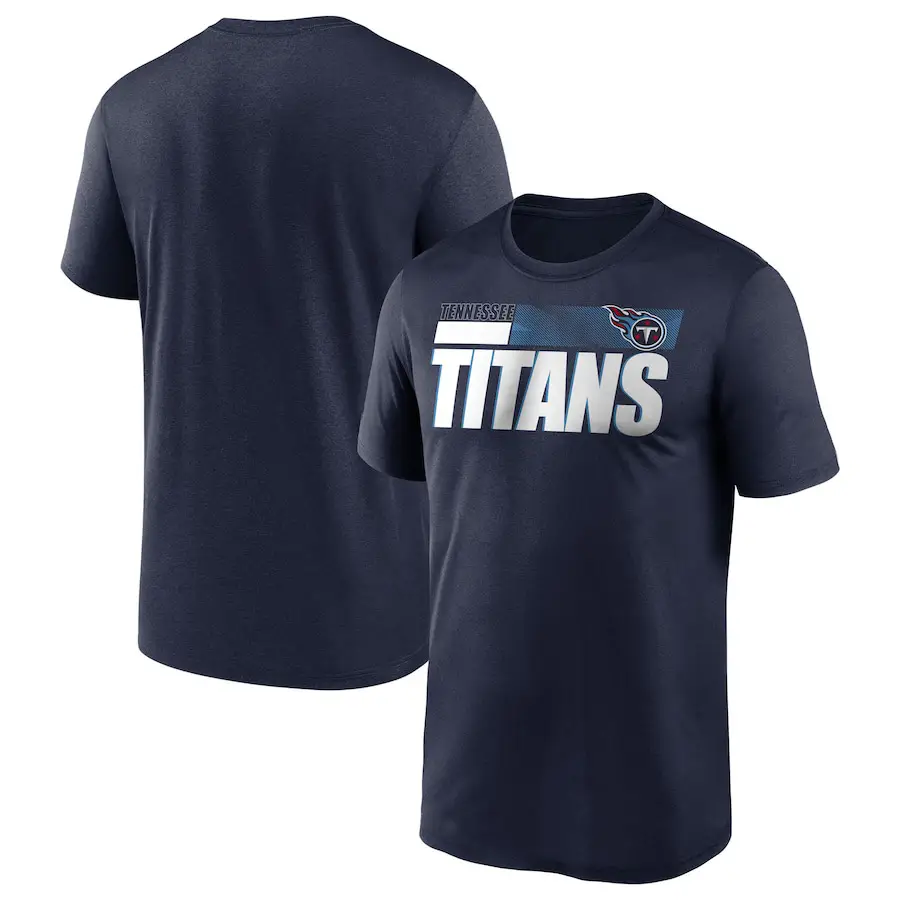 NFL Titans Men Navy T-Shirt Loose Large Quick Dry - Image 29