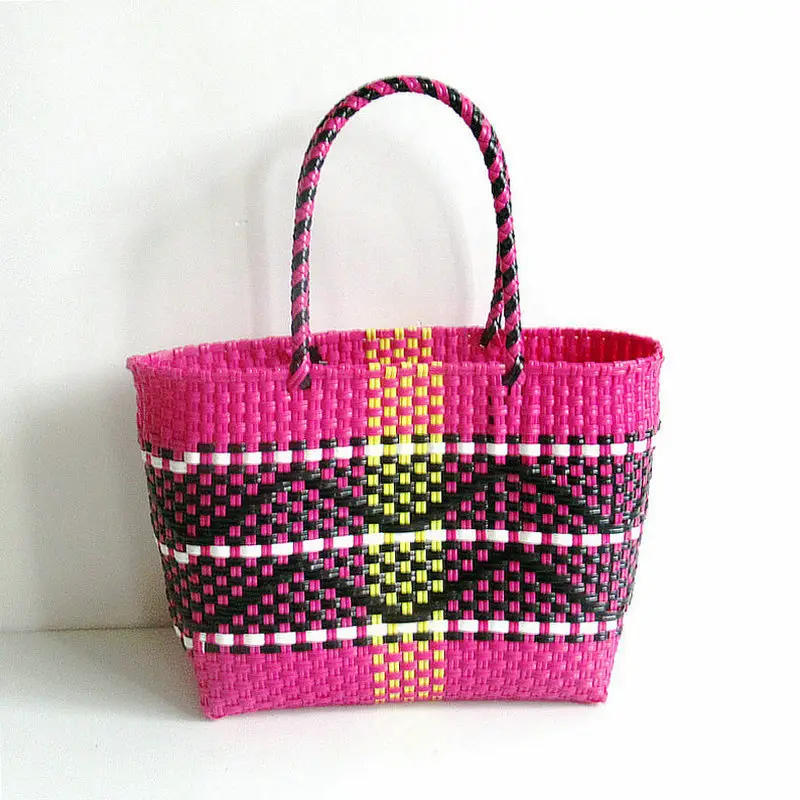 Women's Blue Braided Beach Tote Bag Waterproof Eco-Friendly