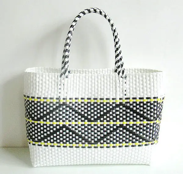 Women's Blue Braided Beach Tote Bag Waterproof Eco-Friendly