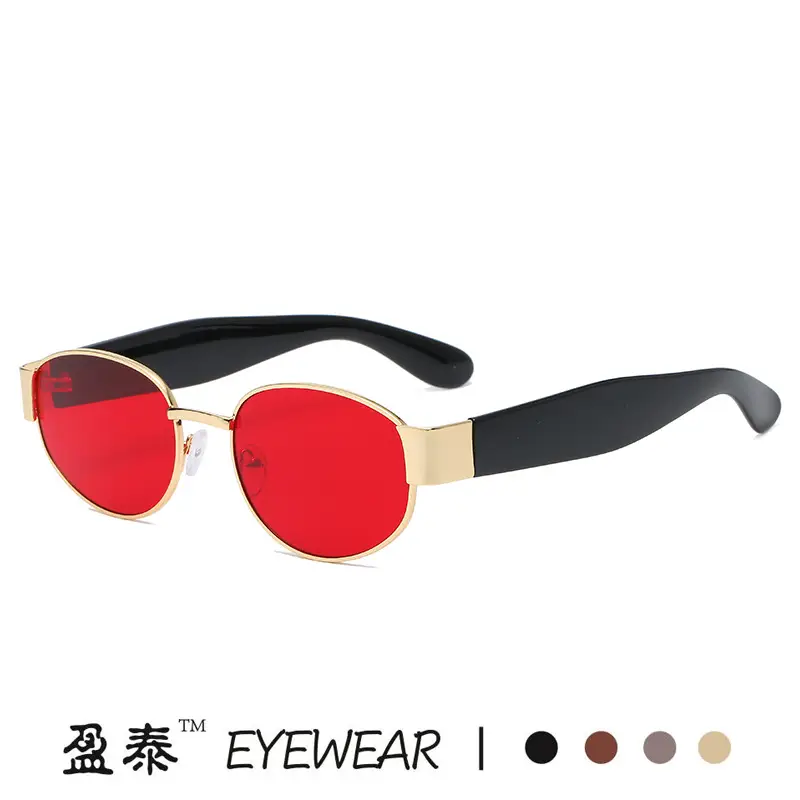 Red Gold Teal Sunglasses for Women - Image 13