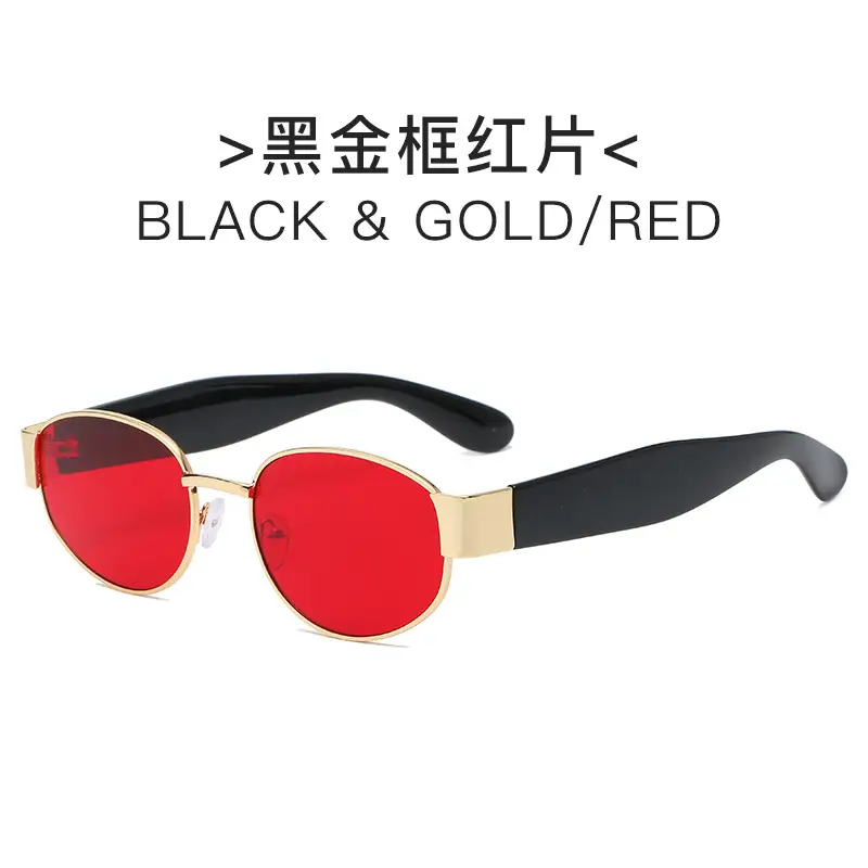 Red Gold Teal Sunglasses for Women - Image 5