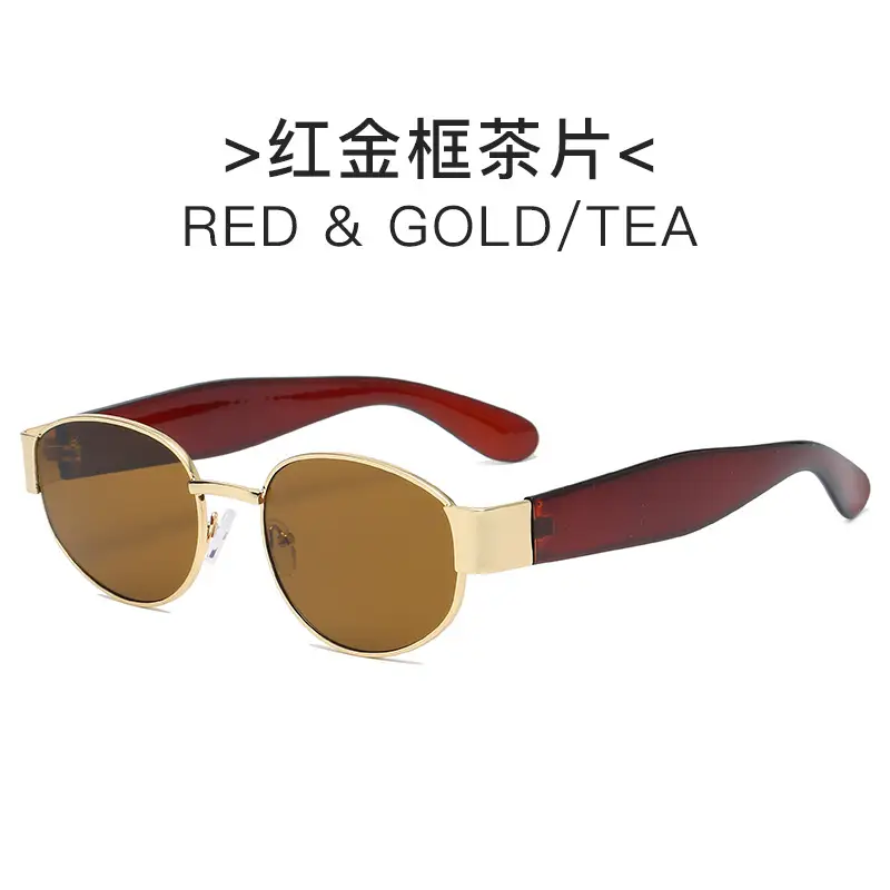Red Gold Teal Sunglasses for Women - Image 8