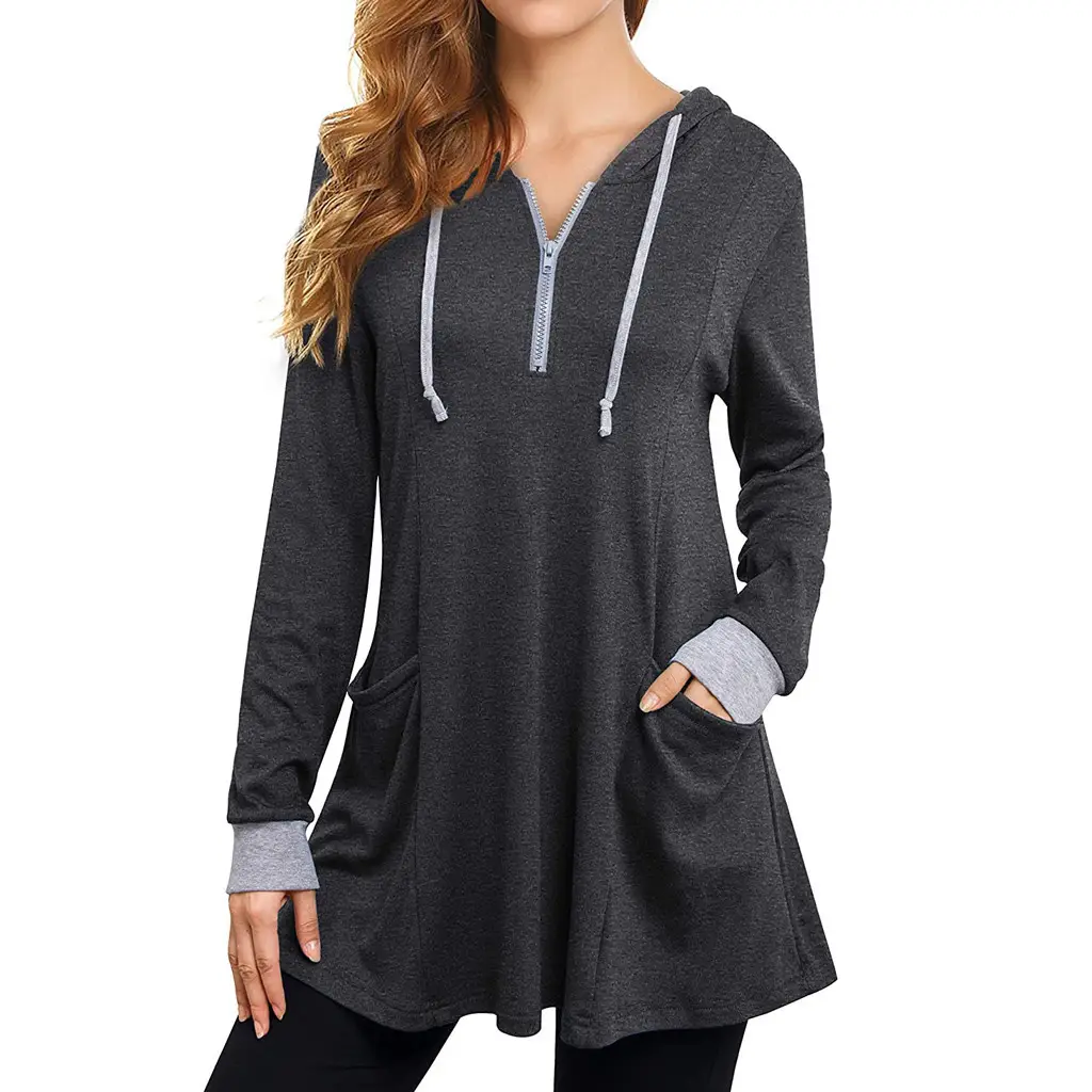 2022 Women's Hooded Long Sleeve T-Shirt Maroon - Image 7