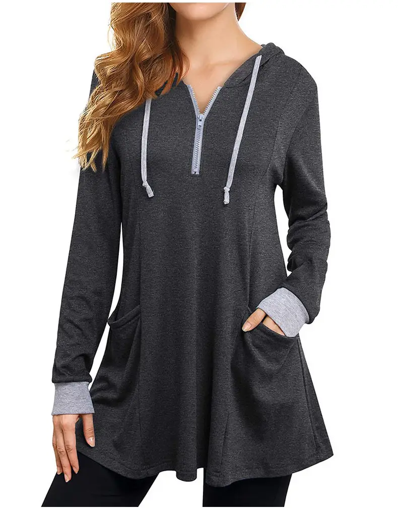 2022 Women's Hooded Long Sleeve T-Shirt Maroon — feature 23