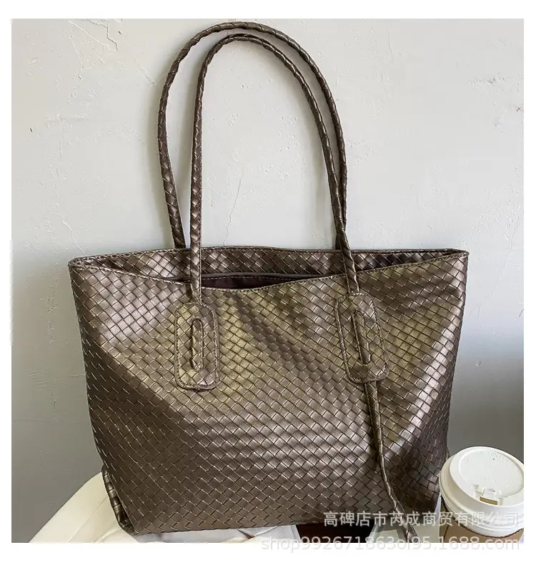 2020 European Fashion Woven Tote Bag Large Capacity - Image 3