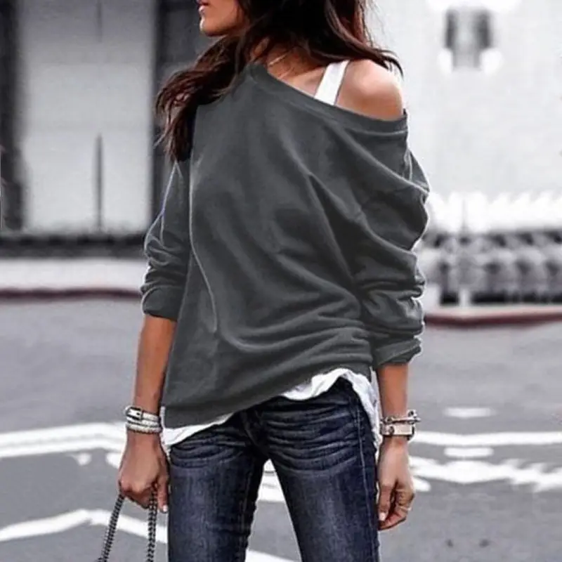 Cross-Border Hot Selling Women's Hot Neck Top Pure Color