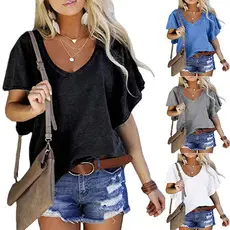 Cross-Border Hot Selling Women's Hot Neck Top Pure Color — feature 14