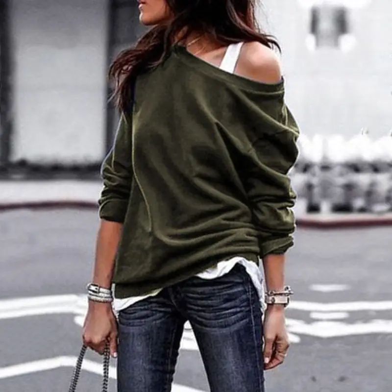 Cross-Border Hot Selling Women's Hot Neck Top Pure Color