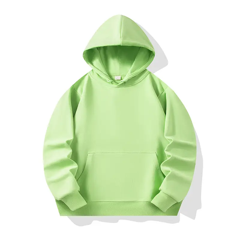 Men Wool Hoodie Green 300g Long Sleeve - Image 7