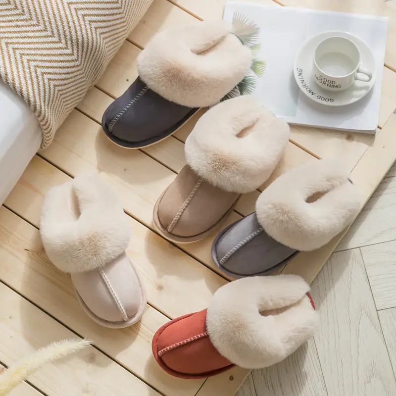 Cotton Slippers Women's Autumn and Winter Household Plush Home Couple Warm Men's Moon Non-slip Wholesale Cotton Slippers Cross-border
