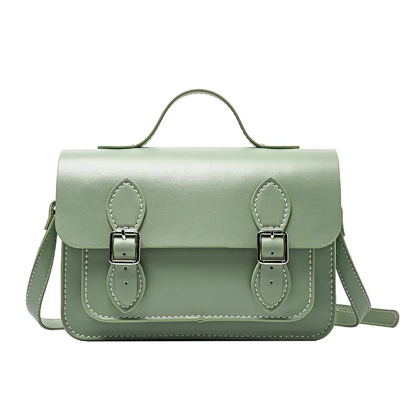 Light Green Leather Crossbody Bag for Women
