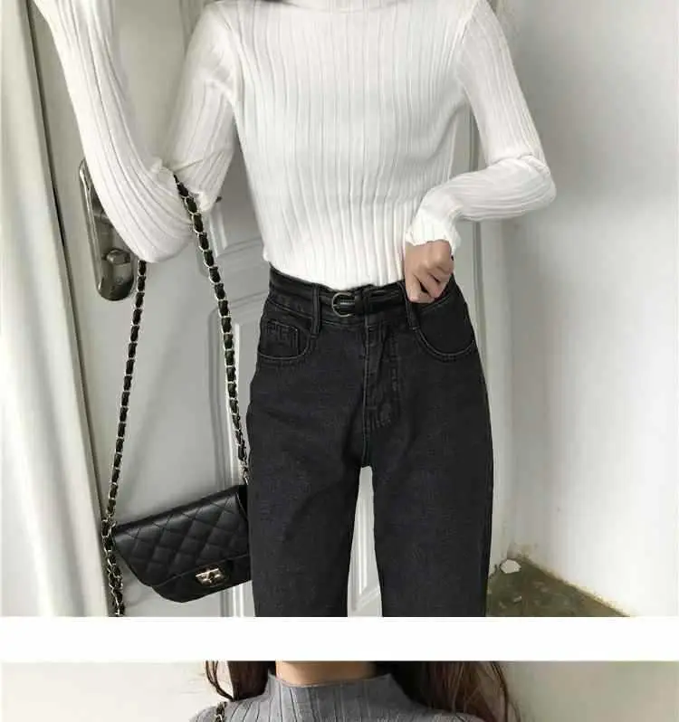2025 Women's Ribbed Half-High Collar Sweater Top — feature 8