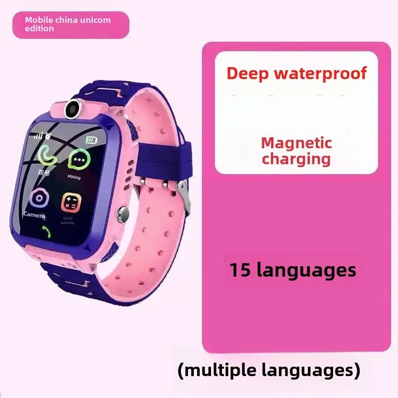 children's telephone watches children's positioning smart watches foreign trade 5 generations 6 multi-language q12
