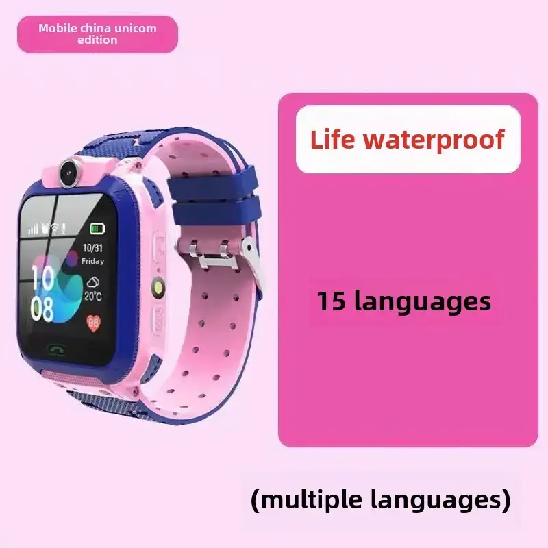 children's telephone watches children's positioning smart watches foreign trade 5 generations 6 multi-language q12