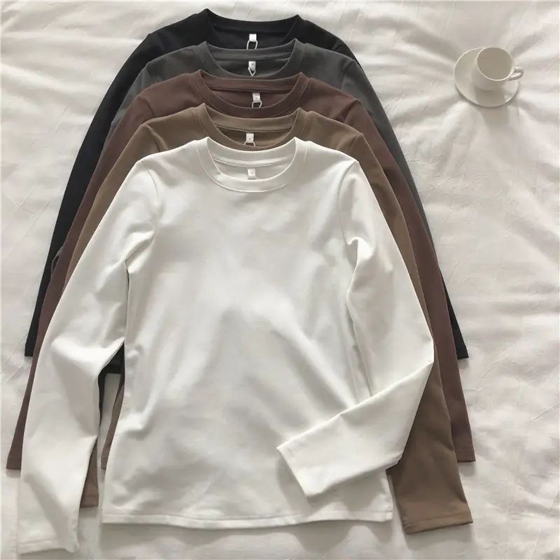Black Velvet Long Sleeve Women's Shirt Winter Warm - Image 17