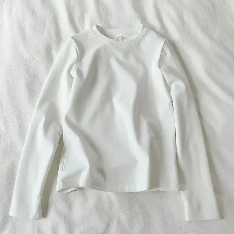 Black Velvet Long Sleeve Women's Shirt Winter Warm - Image 4