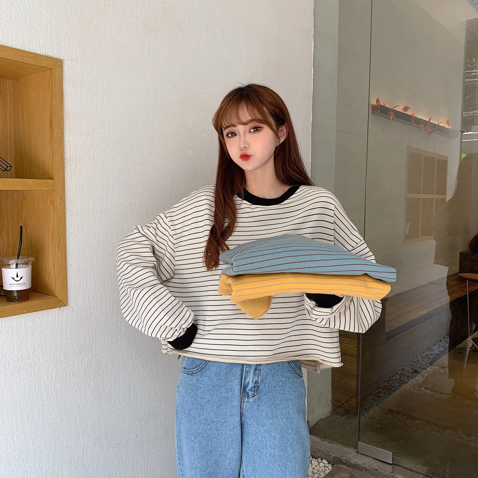 Women Striped Short Sweater 2023 New Trendy - Image 7
