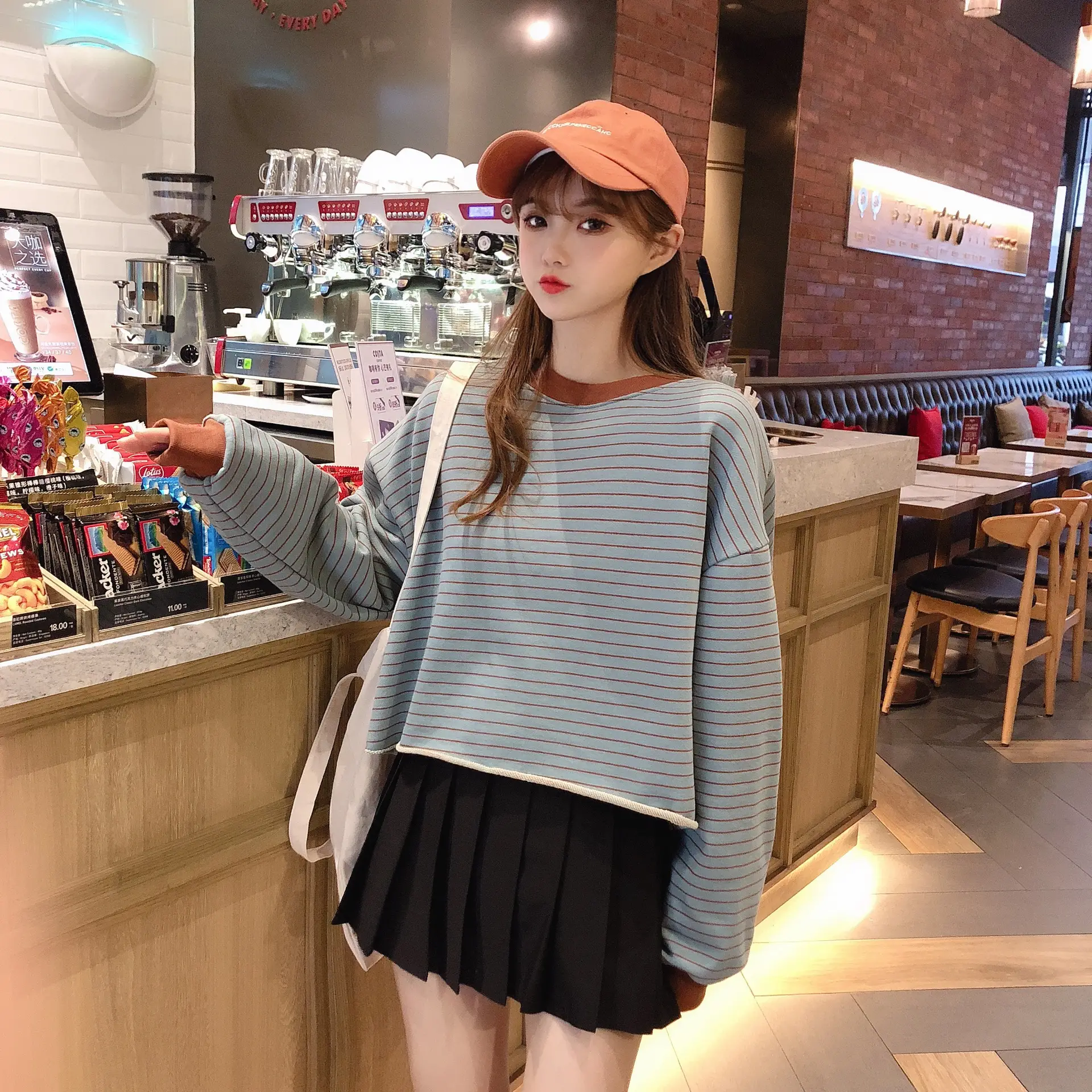 Women Striped Short Sweater 2023 New Trendy - Image 2