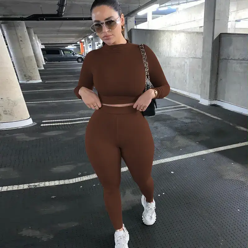 Women's Grey Slim Fit Two-Piece Sports Suit - Image 14
