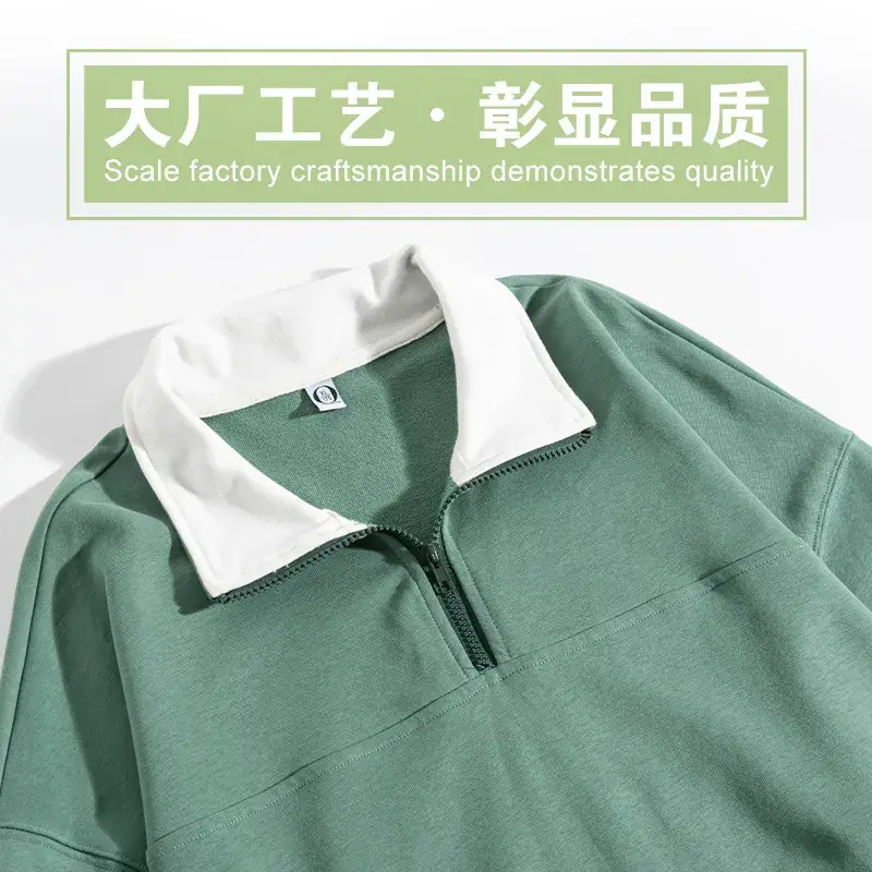 Custom Printed Long Sleeve Sweaters Solid Color Cotton - Image 10