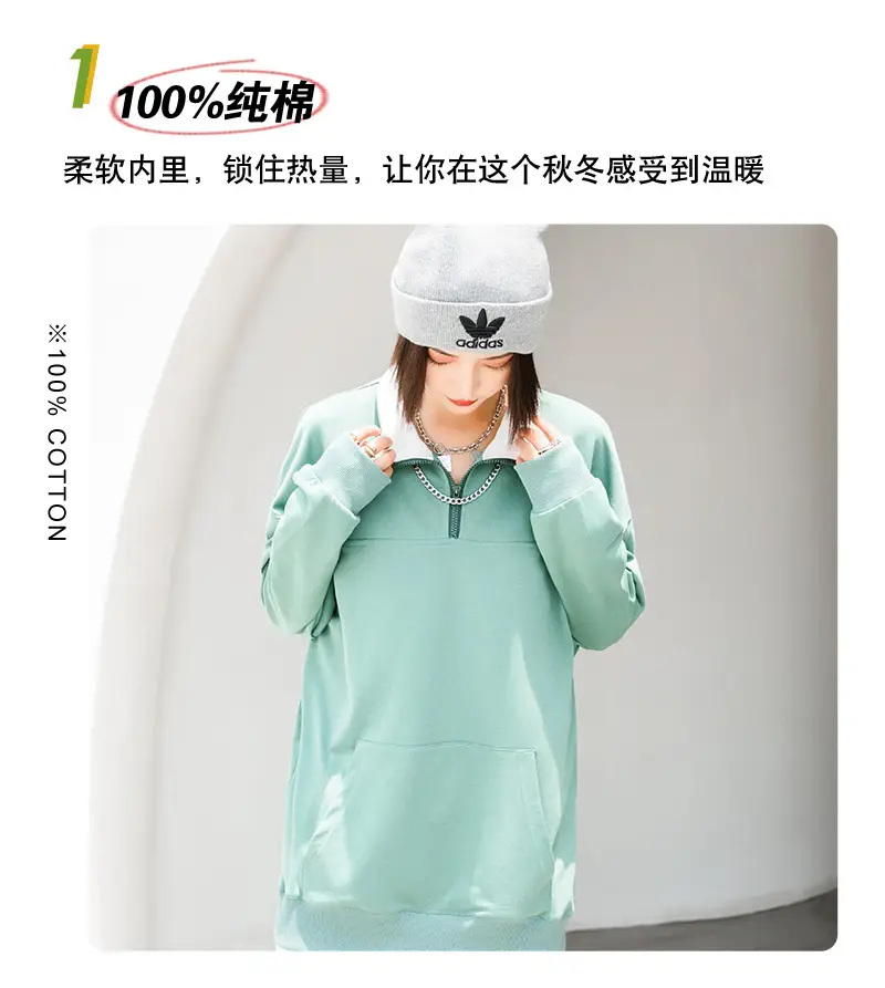 Custom Printed Long Sleeve Sweaters Solid Color Cotton — feature 8
