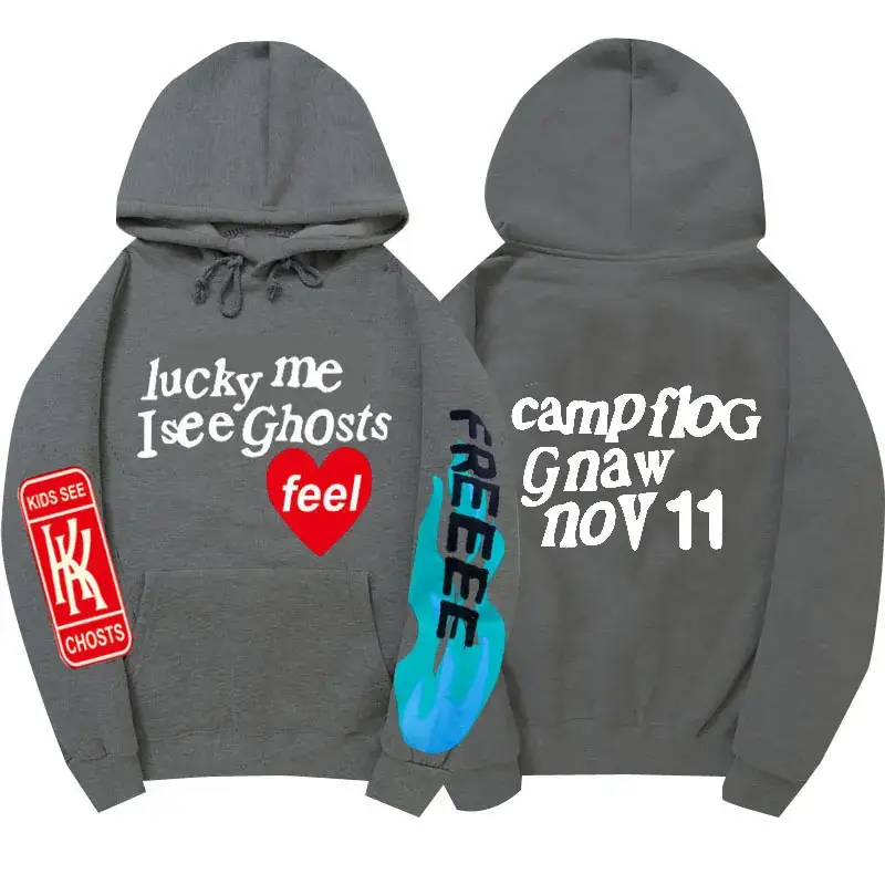 Kids Hoodie Set Black Heat Transfer Graphic