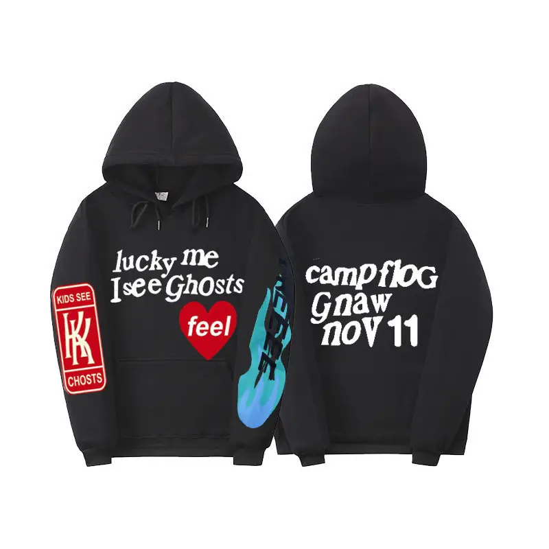 Kids Hoodie Set Black Heat Transfer Graphic — feature 4