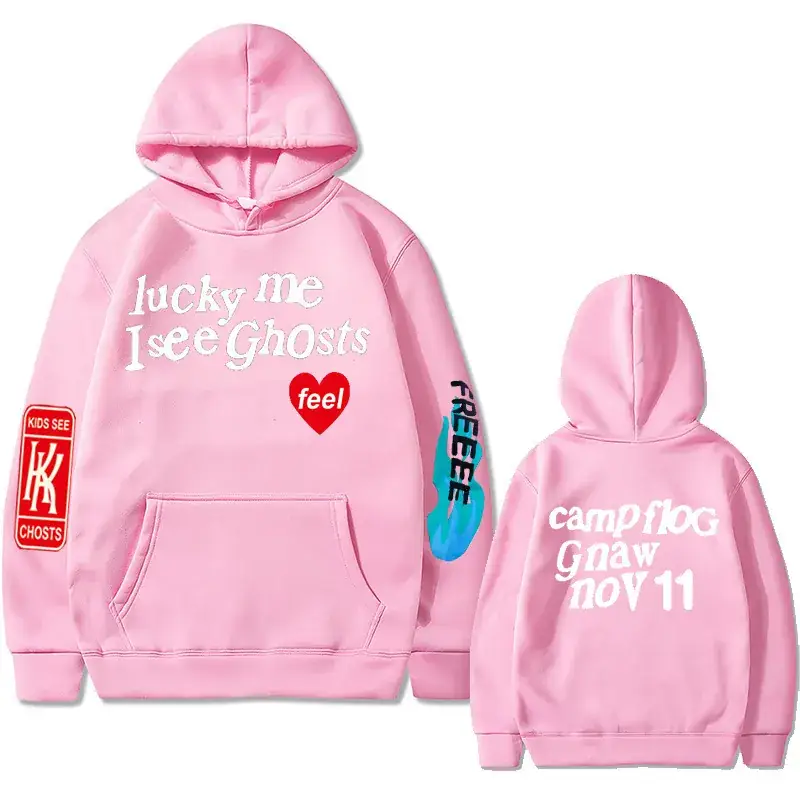 Kids Hoodie Set Black Heat Transfer Graphic