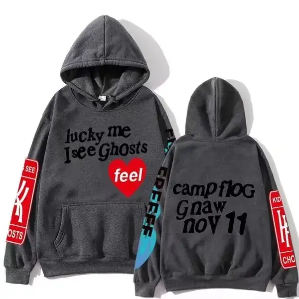 Kids Hoodie Set Black Heat Transfer Graphic