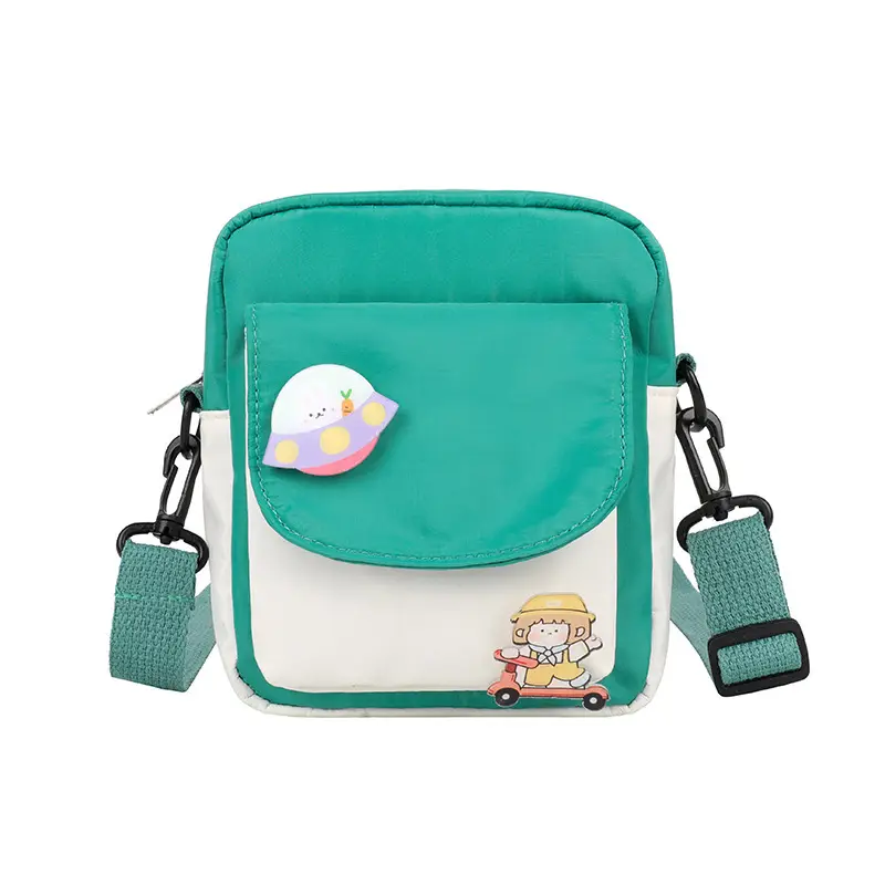 Cute Harajuku Crossbody Bag for Girls Blue White - Image 2